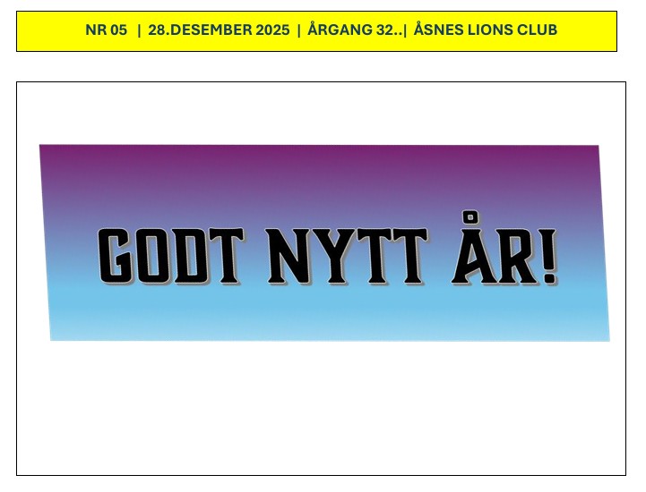 Artikkelbilde til artikkelen Klubbavis 2025-2026 nr 05